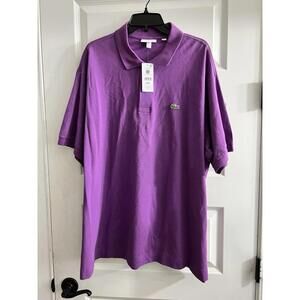 Lacoste Classic Cotton Pique Polo Shirt L.12.12 Purple Men’s Sz 4XL $110